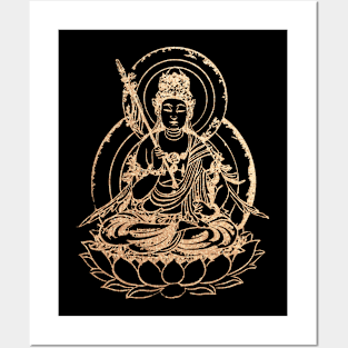 Buddha Gold Illustration Posters and Art